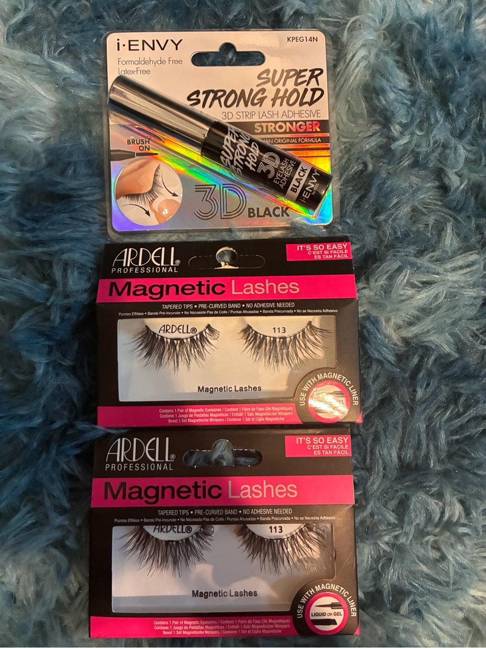 Ardell Magnetic Lashes- 2 Pack with 3D Super strong hold Black Lash Adhesive